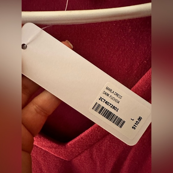 Soft Surroundings Marla Dress Dark Fuchsia - Picture 5 of 7